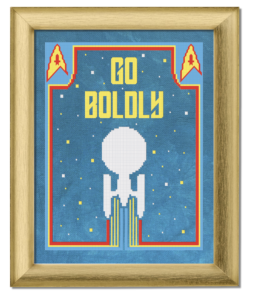 Go Boldly Cross Stitch Pattern