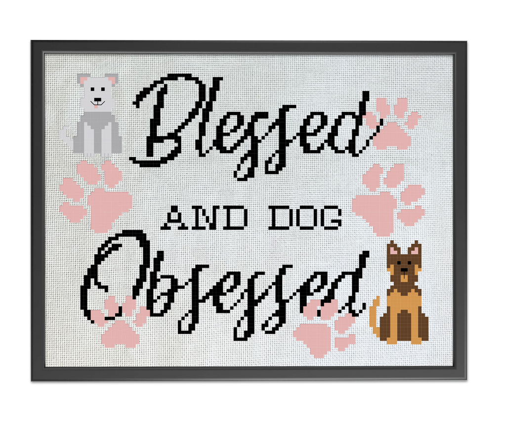 Dog Obsessed Cross Stitch Kit