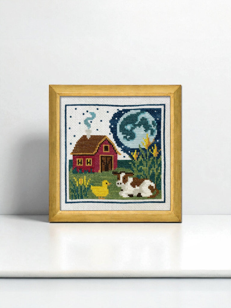 Corn Moon Cross Stitch Pattern