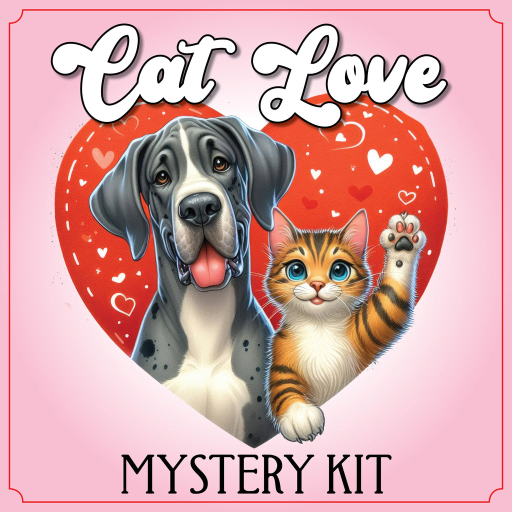 I Love My Cat Mystery Cross Stitch Kit