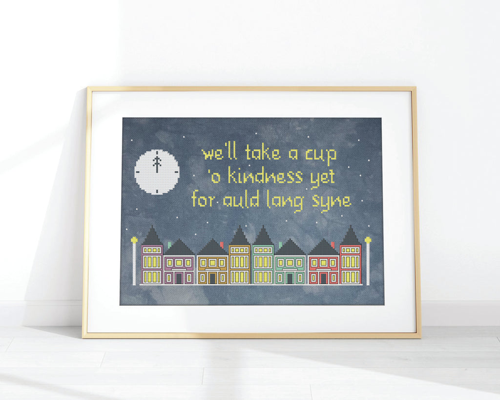 Auld Lang Syne Cross Stitch Pattern