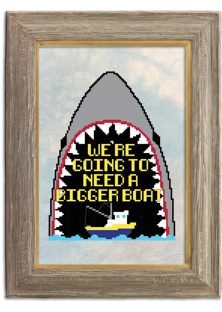 Bigger Boat Cross Stitch Pattern