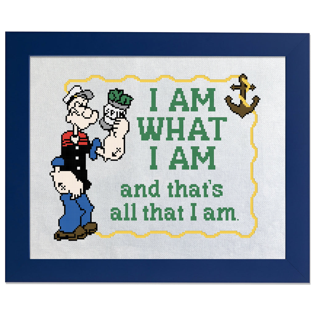 I Am What I Am Cross Stitch Pattern