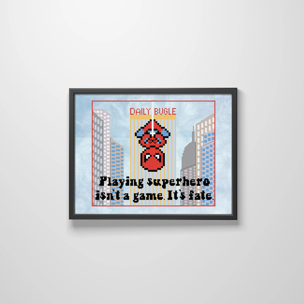 Superhero Fate Cross Stitch Pattern