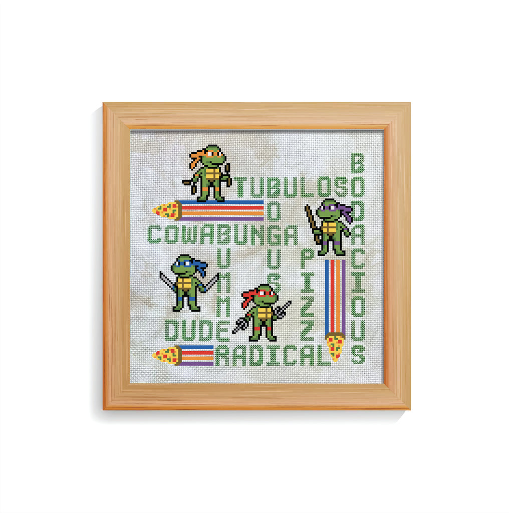 Turtle Power Cross Stitch Pattern