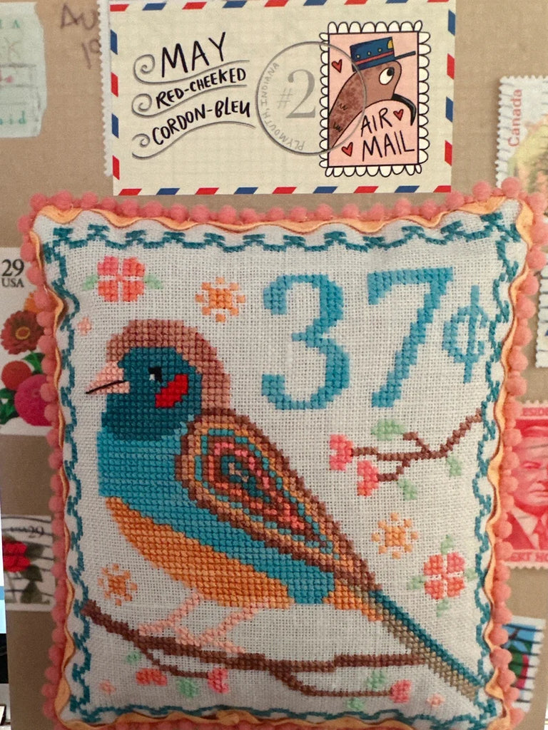 May Red-Cheeked Cordon-Bleu by Lindy Stitches