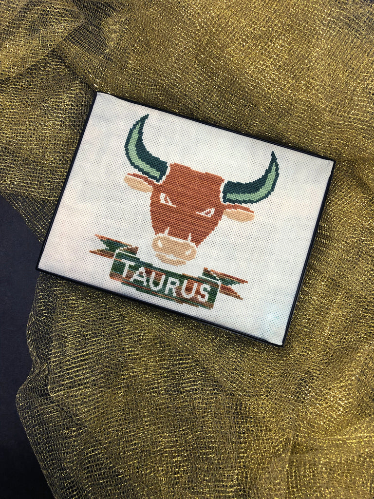 Taurus Cross Stitch Pattern (Zodiac Series)