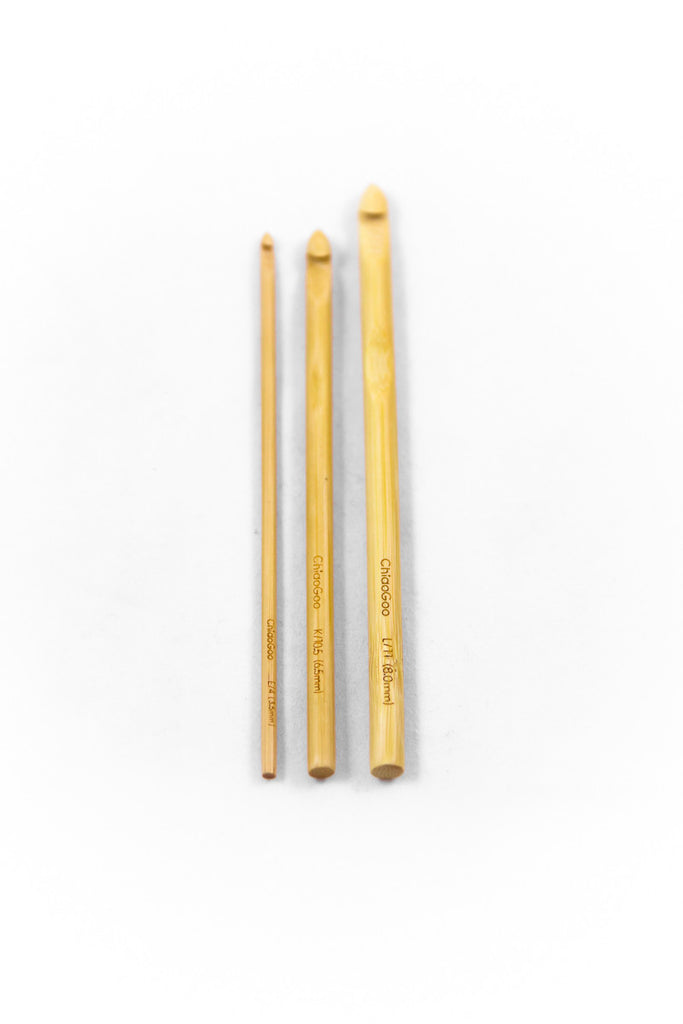 ChiaoGoo Bamboo Crochet Hooks, Natural