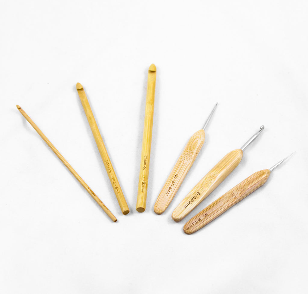 ChiaoGoo Bamboo Crochet Hooks, Natural