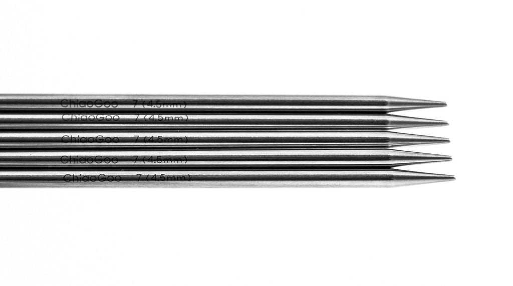 ChiaoGoo Premium Stainless Steel 6" Double-Pointed Needles (DPN)