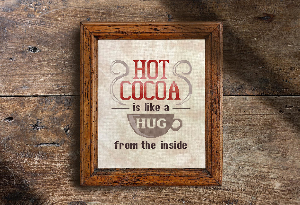 Hot Cocoa Cross Stitch Pattern