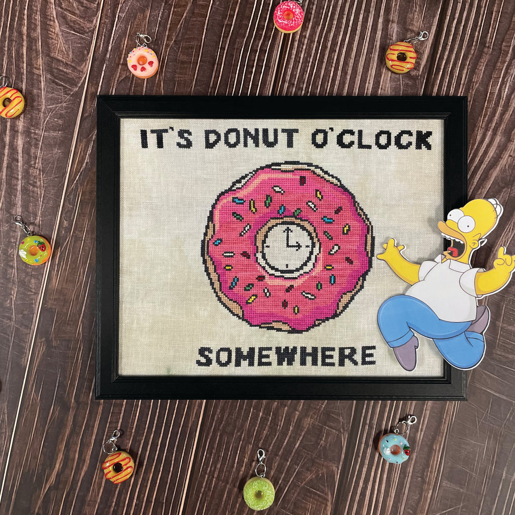 Donut Time Cross Stitch Pattern