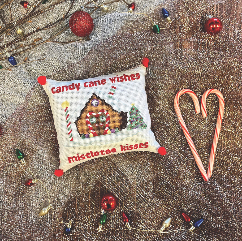 Candy Cane Wishes Cross Stitch Pattern