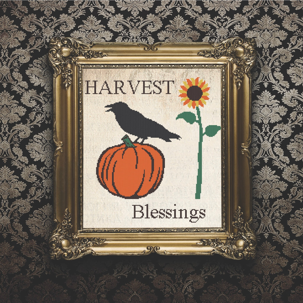Harvest Blessings Cross Stitch Pattern