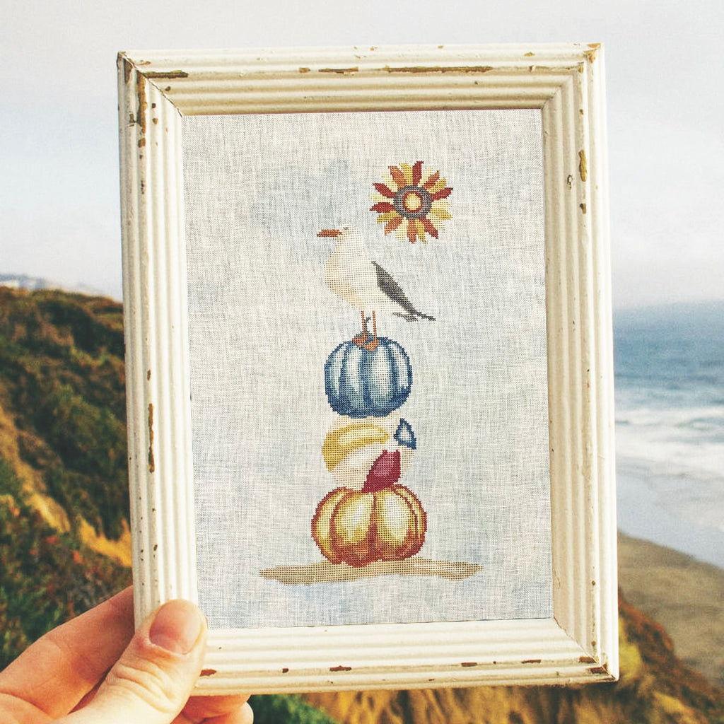 Autumn Seaside Cross Stitch Pattern